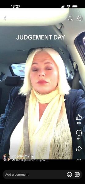 A screenshot of a video on Angela Ray's Facebook page posted on the morning of 3 March