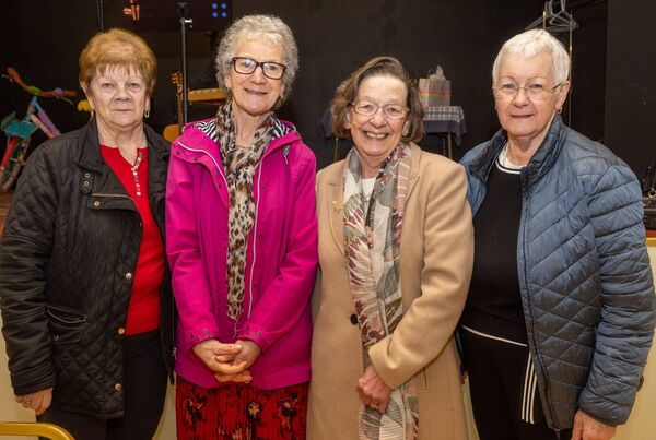 Brigid Harmon, Patti Cremin, Louise Power and Mai Byrne at the Kiltegan Senior Citizens annual party in St Tegan's Hall