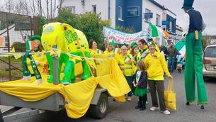 <p>Carlow Mental Health having fun at the parade </p>