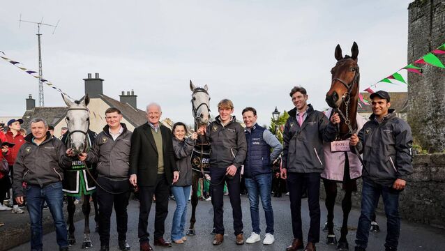 Cheltenham Festival winners receive rousing reception in Leighlinbridge