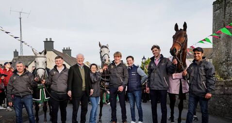 Cheltenham Festival winners receive rousing reception in Leighlinbridge