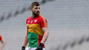 <p>Daniel St. Ledger was part of the last Carlow team to be promoted from Division 4 in 2018 but he will be on the opposite side as the current team look to emulate that feat Photo: ©INPHO/Laszlo Geczo</p>