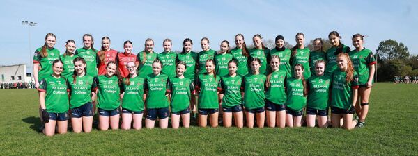 The St Leo's Junjor ladies football team that contested the All ireland junior girls football final against Cavan's Balieborough CS.
