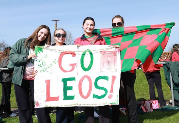St Leo's supporters proudly displaying their colours
