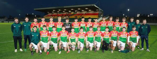 The Carlow Under 20 football squad who faced Meath in the Leinster Championship Photo: Pat Ahern The Carlow Under 20 football squad who faced Meath in the Leinster Championship Photo: Pat Ahern