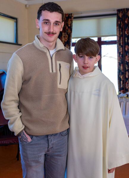 Zac Ó Corcoráin and sponsor Evan Farrell