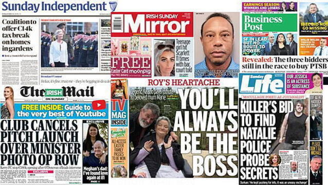 What the papers say: Sunday's front pages