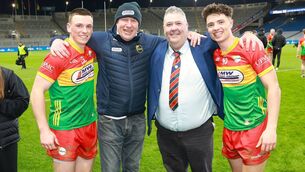 <p>Carlow GAA chairman John McDonald on the Croke Park pitch with captain Mikey Bambrick, Peter McConnon (Operations Manager),and Paddy McDonnell Photo: Pat Ahern</p> <p>Carlow GAA chairman John McDonald on the Croke Park pitch with captain Mikey Bambrick, Peter McConnon (Operations Manager),and Paddy McDonnell Photo: Pat Ahern</p>