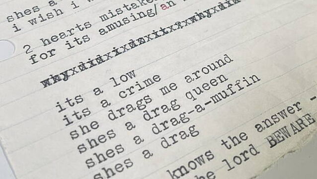 Bob Dylan draft lyrics found inside book expected to sell for up to €45,000