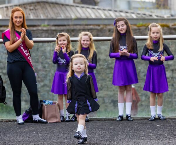Two year old Molly May Murnane from the Dargan School of Irish Dance performing at the ‘Informal Gathering’ prior to the official launch of the Pan Celtic Festival '26 in Visual. Pic: © Michael O'Rourke Photography 2026