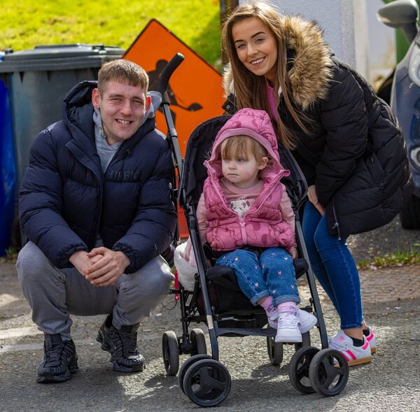 Natalie Salter and Colm Aughney pictured with their daughter Ella 