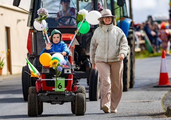 Sinead Barnes with her grandson Jamie Behan