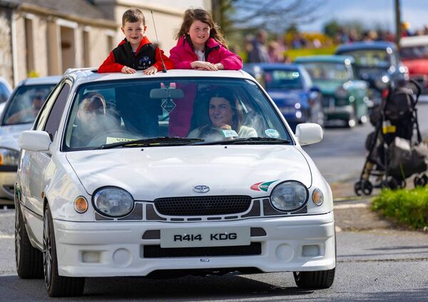 Pictured at Hacketstown Easter Parade were Bobby Keogh and Ava Nolan Photo: Michael O'Rourke Photography 2026