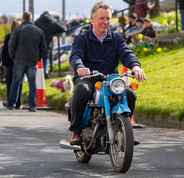 Nick Nolan pictured on his vintage 1975 Honda 175