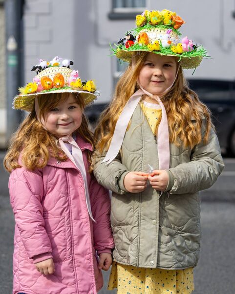 Sisters Ada and Frankie Kelly were snapped at the Hacketstown Easter Parade