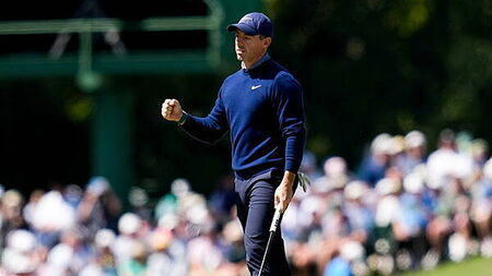 Rory McIlroy shares the lead as his bid for back-to-back Masters starts strongly