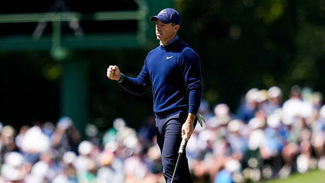 Rory McIlroy shares the lead as his bid for back-to-back Masters starts strongly
