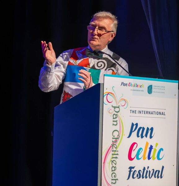 John McDarby introduced the entrants in the Pan Celtic International Song Contest in Visual. Pic: © Michael O'Rourke Photography 2026 John McDarby introduced the entrants in the Pan Celtic International Song Contest in Visual. Pic: © Michael O'Rourke Photography 2026