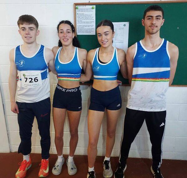 ATHLETICS - St Laurence O'Toole AC Relay team of Éanna Dunican, Sofia Granjo, Cassie O’Byrne and Ayman Bouanba Nichistroi 
