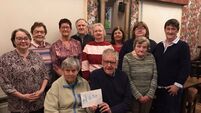 Bagenalstown festive swim committee present cheque to Carlow/Kilkenny Homecare Team 