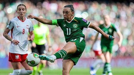 Saturday sport: Ireland lead 1-0 Poland at half-time in women's World Cup qualifier