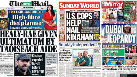 What the papers say: Sunday's front pages