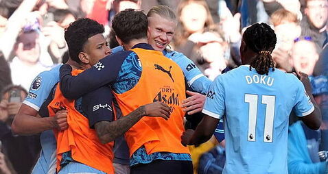 Erling Haaland shoots down Arsenal as Manchester City slash lead to three points