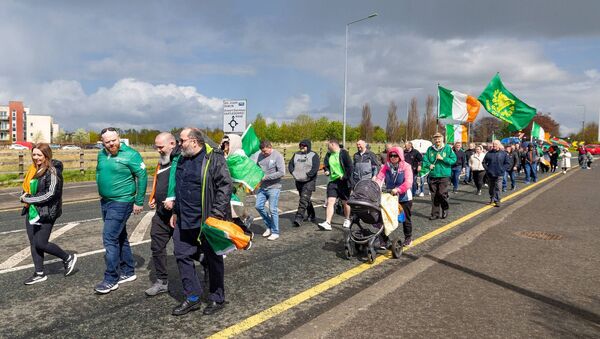 People pictured at the start of fuel protest. Pic: © Michael O'Rourke Photography 2026