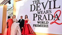 Anne Hathaway, Meryl Streep and Emily Blunt attend Devil Wears Prada 2 premiere
