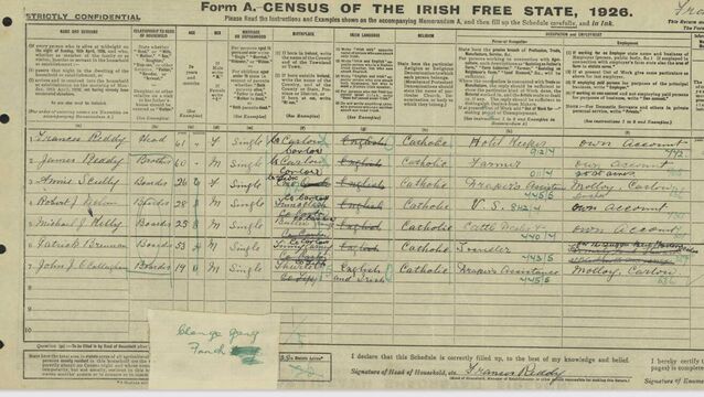 Census 1926 unveils the Story of John J O’Callaghan 