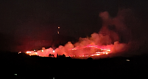 Fire crews fight extensive gorse fires on Blackstairs Mountains