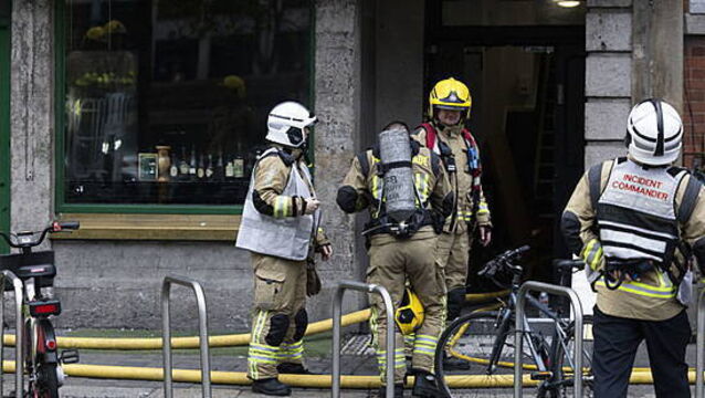 Two people hospitalised after fire breaks out at a building in Dublin city centre