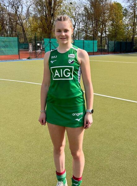 Carlow's Emma McDonald has represented the Ireland U16 team twice this year. Photos: Carlow HC.