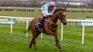 <p>The Ger Lyons trained Faiyum looks a class apart in her race at Gowran Park today Photo: ©INPHO/Morgan Treacy</p>