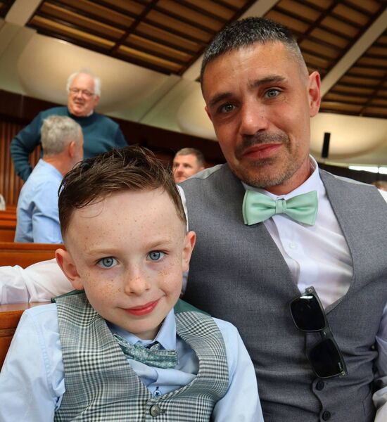 Archie Hand with his dad, Declan Archie Hand with his dad, Declan