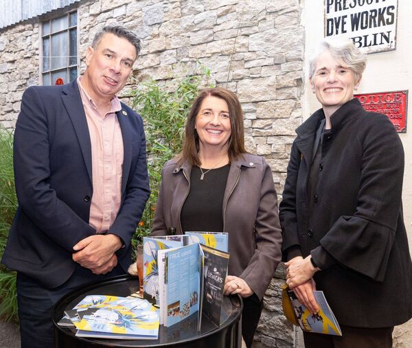County council CEO Coilín O'Reilly, cllr Andrea Dalton and architect Emma Geoghegan