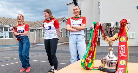 Carlow LGFA stars visit former school