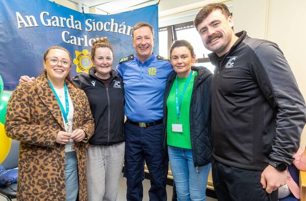 Sergeant Conor Egan is shown with Deborah Foley, Teresa O’Meara, Caroline Shanahan and Ger Bonner Sergeant Conor Egan is shown with Deborah Foley, Teresa O’Meara, Caroline Shanahan and Ger Bonner