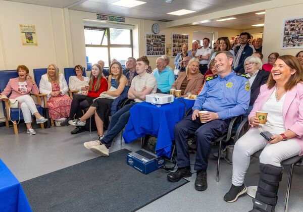 A large crowd of gardaí and members of the community came to say goodbye and good luck to Serg Egan A large crowd of gardaí and members of the community came to say goodbye and good luck to Serg Egan