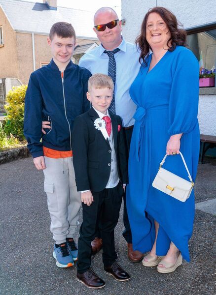 Fionn Denihan with his family