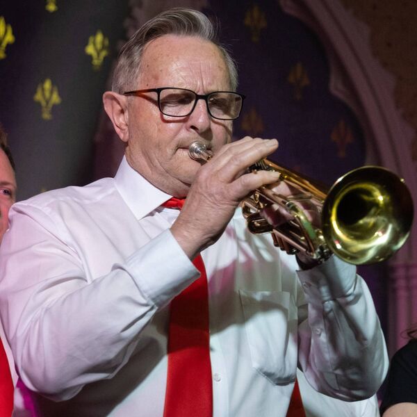 Eddie Sinnott playing the trumpet Eddie Sinnott playing the trumpet