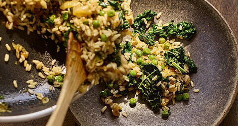 Hugh Fearnley-Whittingstall’s fried rice with peas, soy and sesame