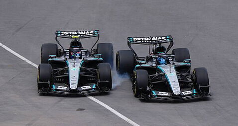 Kimi Antonelli rages at George Russell after clash in Canadian Grand Prix sprint