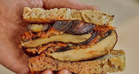 Hugh Fearnley-Whittingstall’s roast mushroom and kimchi sourdough sarnies recipe
