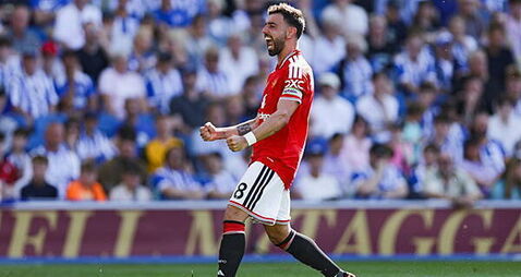Bruno Fernandes breaks record as Man Utd drop Brighton into Conference League