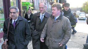 <p>Remember this? Ajai Chopra and an IMF delegation make their way to the Central Bank for crucial talks with the government in Dublin in November 2010</p>