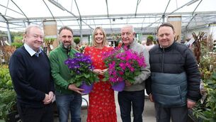 <p>John Murphy, Tommy Cox, Eamonn Dermody and Paddy Gardiner from Bagenalstown Community Garden with Tirlán Country Life ambassador Bláthnaid Treacy</p> <p>John Murphy, Tommy Cox, Eamonn Dermody and Paddy Gardiner from Bagenalstown Community Garden with Tirlán Country Life ambassador Bláthnaid Treacy</p>