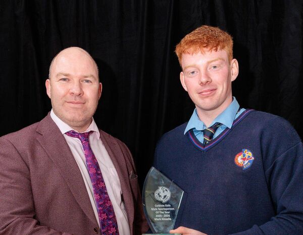 Principal Alan Costello presents the Male Principal Alan Costello presents the Male