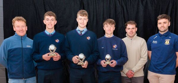 Hurling award winners, Christopher O'Toole, Malachy Byrne and Sean Byrne with teachers Daniel Ryan, Brian Kearney and Andy Doyle Hurling award winners, Christopher O'Toole, Malachy Byrne and Sean Byrne with teachers Daniel Ryan, Brian Kearney and Andy Doyle