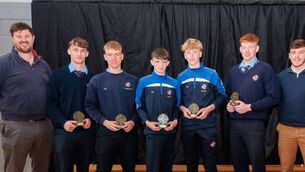 <p>GAA award winners, Conal Cullen, Luke McGrath, Tyler Byrne and Mark Kinsella with teachers Padraig Fogarty, Colm Keogh and Darragh Kelly Photos: Michael O'Rourke Photography</p> <p>GAA award winners, Conal Cullen, Luke McGrath, Tyler Byrne and Mark Kinsella with teachers Padraig Fogarty, Colm Keogh and Darragh Kelly Photos: Michael O'Rourke Photography</p>